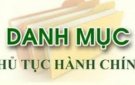 Bộ TTHC cấp xã năm 2020