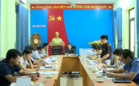 ĐỒNG CHÍ CHỦ NHIỆM UBKT HUYỆN UỶ THỌ XUÂN LÀM VIỆC VỚI XÃ XUÂN THIÊN VỀ XÂY DỰNG XÃ NTM NÂNG CAO